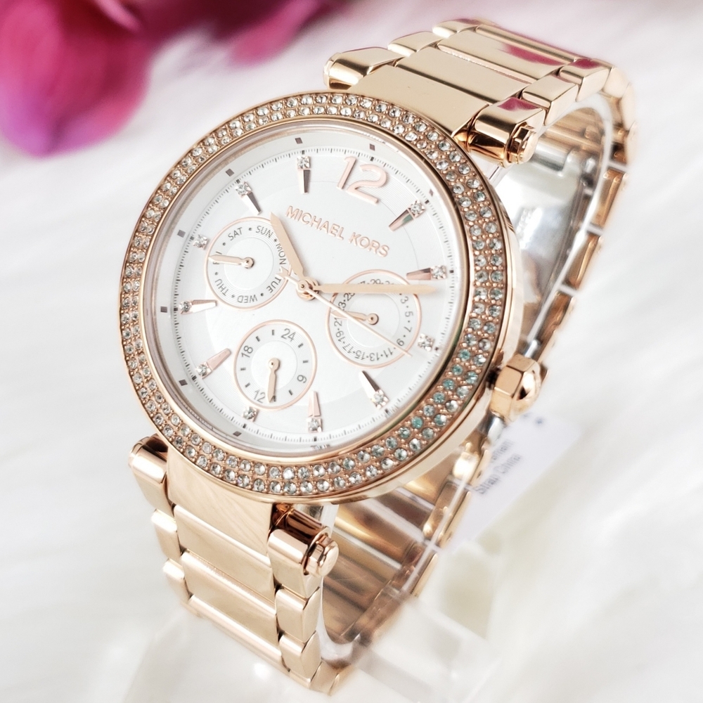 NWT Michael Kors Parker rose gold watch MK MK5781
